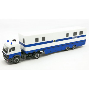 HERPA 1:87 - MERCEDES-BENZ SK BOX SEMITRAILER 'SAXONY POLICE DEPARTMENT / COMMAND VEHICLE'