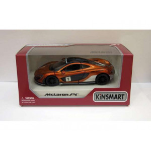 KINSMART 1:36 - MCLAREN P1 2016 WITH STRIPES, ORANGE
