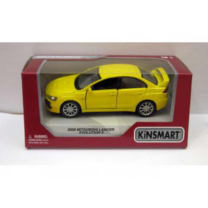 KINSMART 1:36 - MITSUBISHI LANCER EVO X 2008, YELLOW