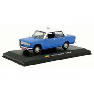 MAGAZINE MODELS 1:43 - LADA 1200 1980 *ADDIS ABEBA TAXI*, BLUE/WHITE