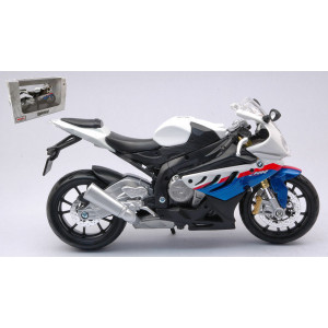 MAISTO 1:12 - BMW S 1000 RR, WHITE/BLUE/RED