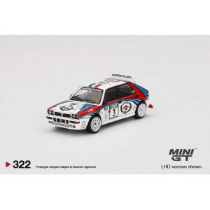 MINI GT 1:64 - LANCIA DELTA HF INTEGRALE EVOLUZIONE 1992 RALLY 1000 LAKES WINNER #3, WHITE/BLUE/RED LEFT HAN