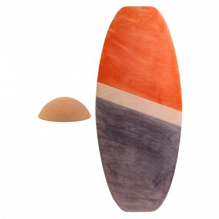 Balance board PORTO CMK, set placa de echilibru cu perna din pluta, 77x33cm