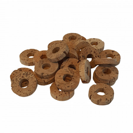 Discuri de pluta naturala, gaurite, pentru candela, set 100buc