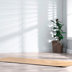 Fitness Yoga Mat ECO, saltea din pluta pentru yoga, pilates, sport, fitness 175x61cm/4mm