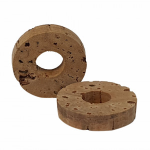 Discuri de pluta naturala, gaurite, pentru candela, set 100buc
