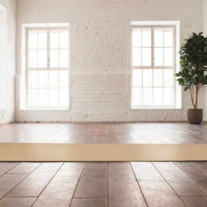 Fitness Yoga Mat ECO, saltea din pluta pentru yoga, pilates, sport, fitness 175x61cm/4mm