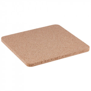 Suport pentru oala din pluta, patrat, 20x20cm/8mm, set 3buc