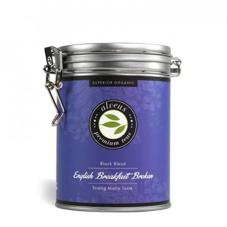 ENGLISH BREAKFAST BROKEN TEA SUPERIOR TEA BLEND ALVEUS HANDMADE STRONG MALTY Taste 150g cutie metalica