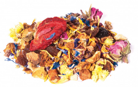 FUNKY FLOWER ALVEUS ceai amestec de fructe si plante cu gust de RODIE si PORTOCALA ROSIE 100g