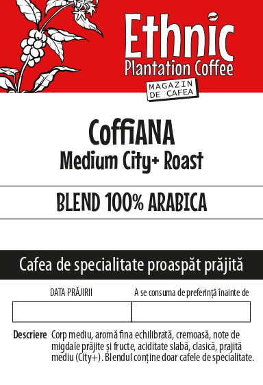 CAFEA proaspat prajita si macinata "CoffiANA" 100% Arabica blend