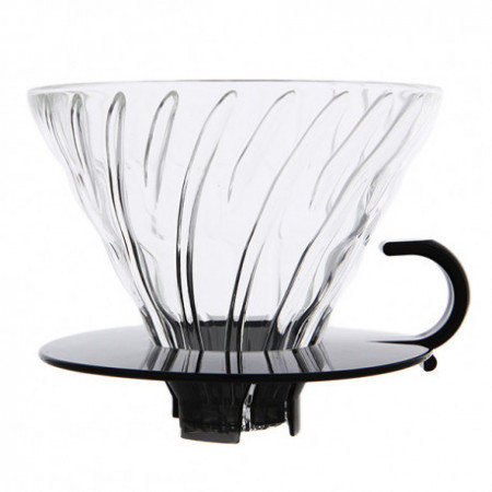 HARIO V60 COFFEE DRIPPER TIP 02 CLEAR GLASS
