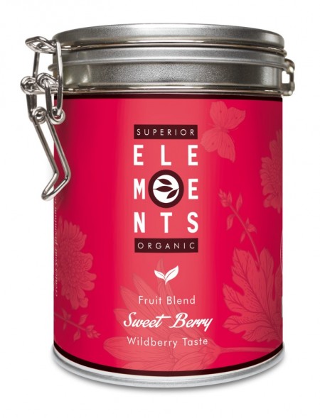 SWEET BERRY SUPERIOR ORGANIC PREMIUM TEA ALVEUS - TEA FRUIT BLEND - Wildberry Taste, cutie metalica 100G