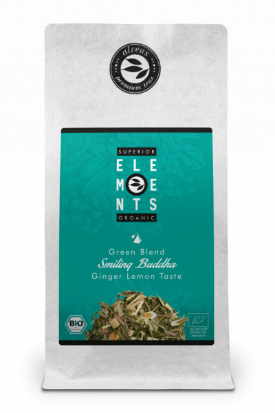 SMILING BUDDHA SUPERIOR PREMIUM ALVEUS TEA GREEN BLEND GINGER LEMON TASTE, PLIC 100G