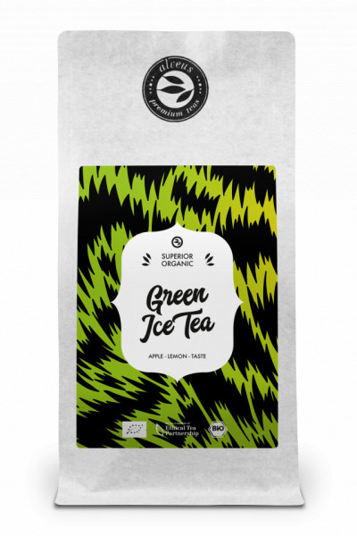 GREEN ICE TEA SUPERIOR TEA BLEND ALVEUS HANDMADE APPLE LEMON Taste 100g plic
