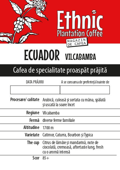 Cafea de specialitate ECUADOR VILCABAMBA