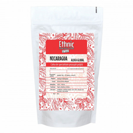 Cafea de specialitate prajita boabe NICARAGUA ALDEA GLOBAL ARABICA SHG EP SCREEN 18 250gplic