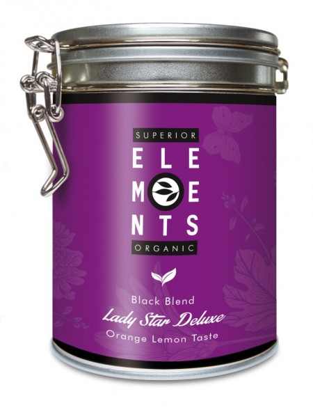 LADY STAR DELUXE SUPERIOR PREMIUM ALVEUS - BLACK BLEND -Bergamot Orange Lemon Taste cutie metalica 100G