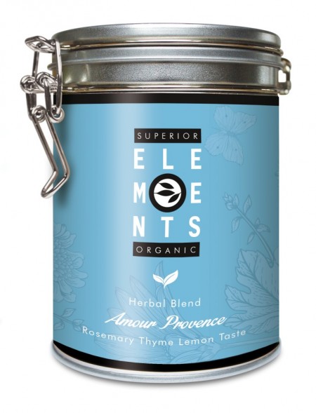 AMOUR PROVENCE SUPERIOR ELEMENTS ORGANIC HERBAL BLEND HANDMADE - Rosemary Thyme Lemon TASTE cutie metalica 100G
