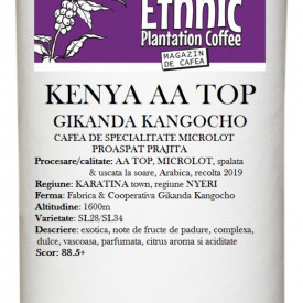 Cafea KENYA AA TOP GIKANDA KANGOCHO MICROLOT Arabica 100g, recolta 2019