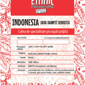 INDONESIA DAMPIT gradul 1 SEMIWASHED screen 18+, Robusta cafea macinata 1Kg plic