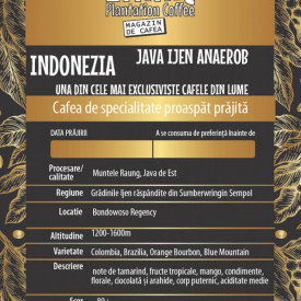 Cafea specialitate macinata INDONEZIA JAVA IJEN ANAEROB 150g cutie metalica
