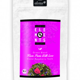 FROM PARIS WITH LOVE TEA ORGANIC GREEN BLEND HANDMADE Violet Raspberry Taste