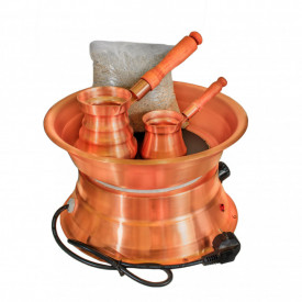 APARAT ELECTRIC DIN CUPRU PENTRU PREPARARE CAFEA LA NISIP D=300MM si CADOU UN IBRIC DE CUPRU DE 350 ML