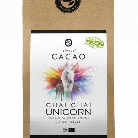 CHAI CHAI UNICORN CACAO BIO ALVEUS - CACAO PUDRA CU GUARANA si MATCHA --CONTAINING DRINK POWDER CHOCOLATE TASTE RO-ECO-008