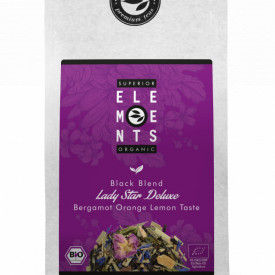 LADY STAR DELUXE SUPERIOR ELEMENTS ALVEUS- TEA BLACK BLEND HANDMADE -Bergamot Orange Lemon Taste 100G