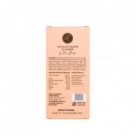 Tabletă Artizanala de Ciocolată Neagră cu Ghimbir 100g