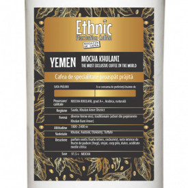 Cafea de specialitate prajita si macinata YEMEN MOCHA KHULANI GRADE A+ Arabica 150g cutie metalica
