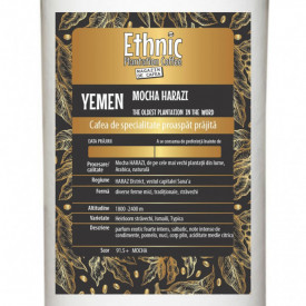 Cafea raritate macinata YEMEN MOCHA HARAZI GRADE A+ Arabica 150g cutie metalica