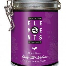 LADY STAR DELUXE SUPERIOR PREMIUM ALVEUS - BLACK BLEND -Bergamot Orange Lemon Taste cutie metalica 100G