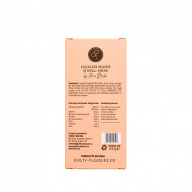 Tabletă Artizanala de Ciocolată Neagră cu Chilli Ancho 100g