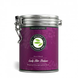 LADY STAR DELUXE SUPERIOR PREMIUM ALVEUS - BLACK BLEND -Bergamot Orange Lemon Taste cutie metalica 100G