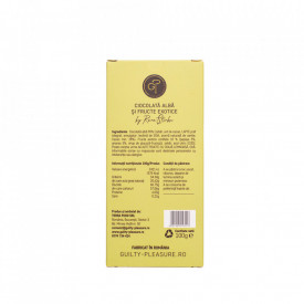 Tabletă Artizanala de Ciocolată Alba si Fructe Exotice100g