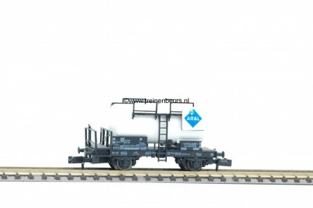 Fleischmann 8403-G Ketel Ketelwagen ARAL WIT 2-asser gebruikt goede staat