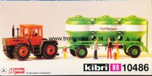 KIBRI 10486 U Tractor met aanhanger met silo's RAIFEISEN