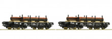Roco 67133 Nederland Zwaarlast Set van 2 met lading staal NIEUW uitloop