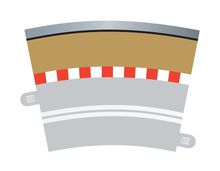 SCALEXTRIC 7019 SINGLE LANE RADIUS 3 CURVE OUTER BORDERS 22.5° X 4