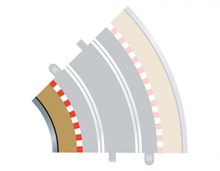 SCALEXTRIC 8225 RADIUS 2 CURVE INNER BORDERS 45° X 4