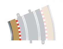 SCALEXTRIC 8281 RADIUS 3 CURVE INNER BORDERS 22.5° X 4