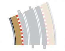 SCALEXTRIC 8282 RADIUS 4 CURVE INNER BORDERS 22.5° X 4