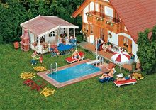 FALLER 180542 ZWEMBAD EN TUINHUISJE
