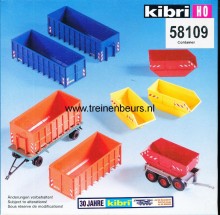 KIBRI 58109 U Set met 8 stort/kiepbakken