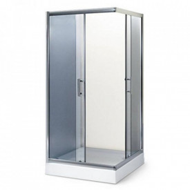 Cabina de dus patrata Square 80x80cm, sticla securizata, profil crom