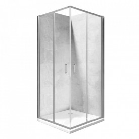 Cabina de dus patrata Square 80x80cm, sticla securizata, profil crom