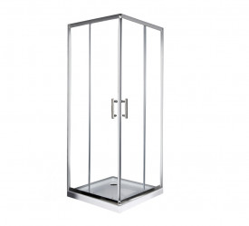Cabina de dus patrata Square 90x90cm, sticla securizata, profil crom