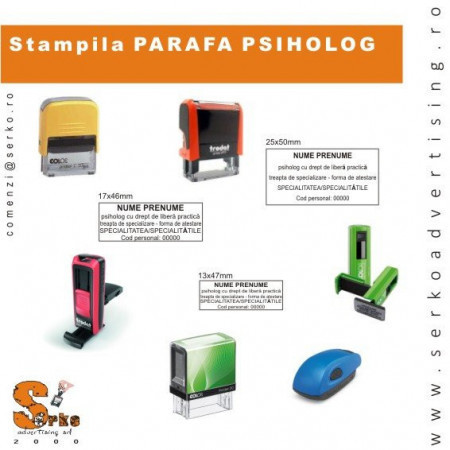 stampila parafa psiholog